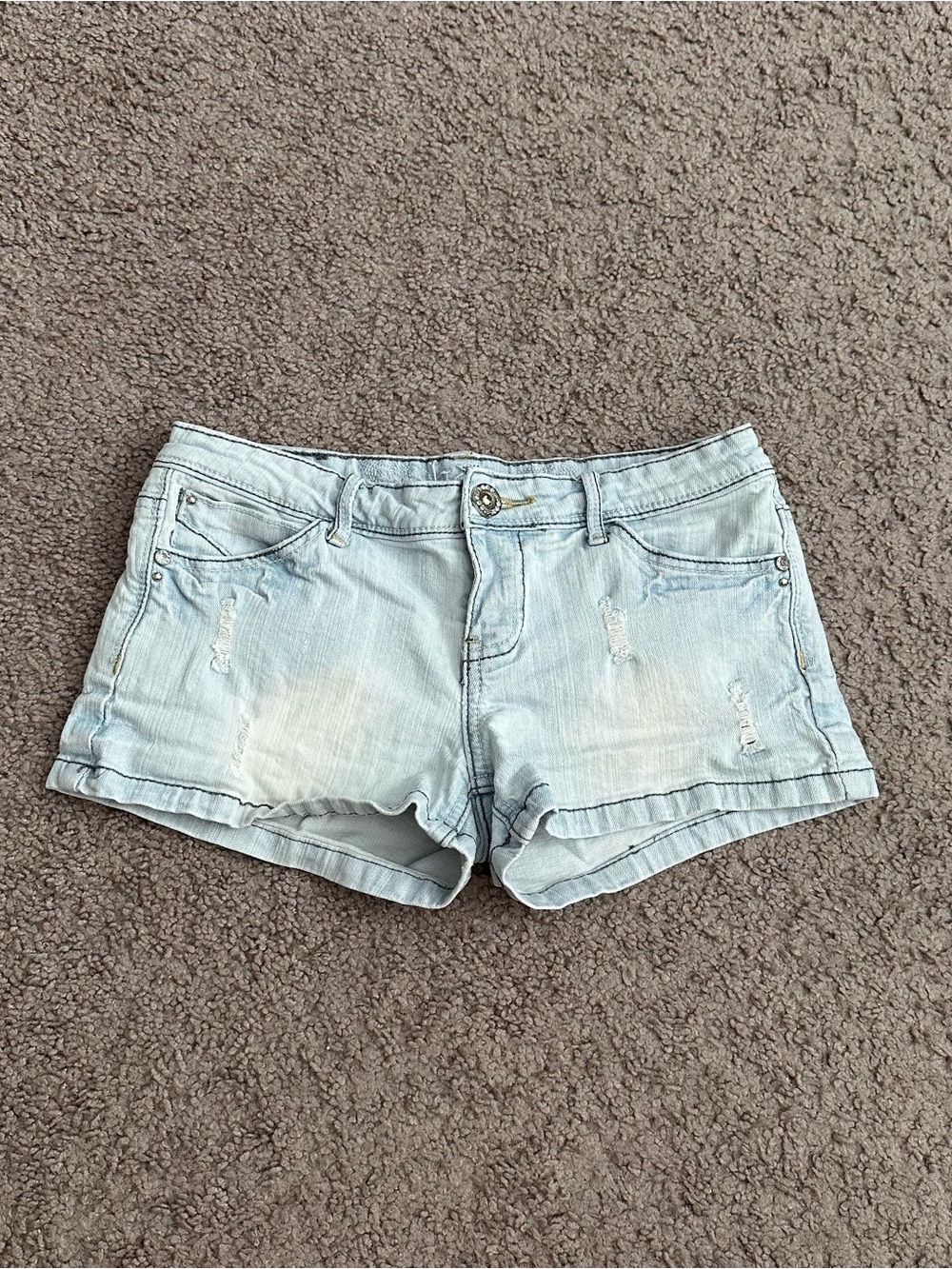 H&G Light Wash Low Rise Denim Shorts Womens M